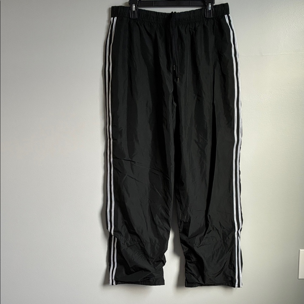 Prospirit Black Track Pants with White Accents